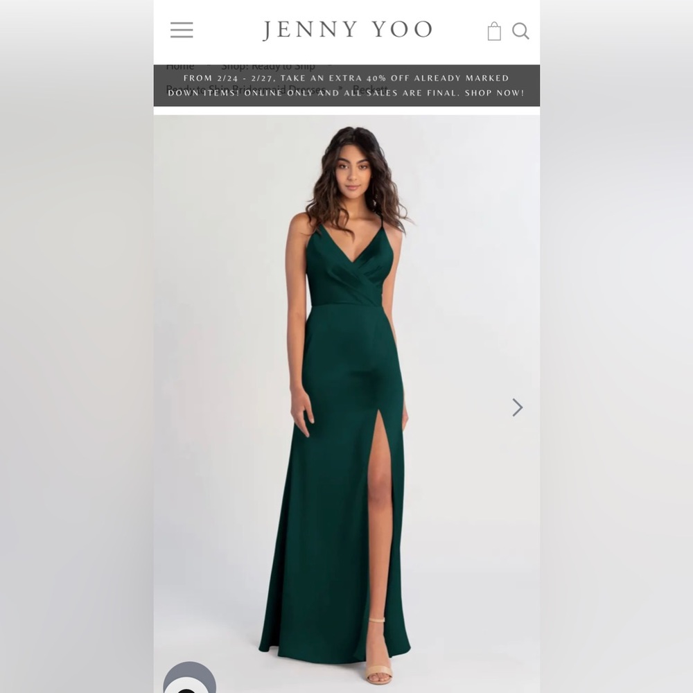 Jenny Yoo Emerald Beckett Dress Size 16